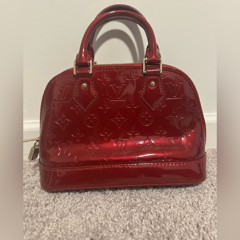 Louis Vuitton Red Patent Leather Handbag